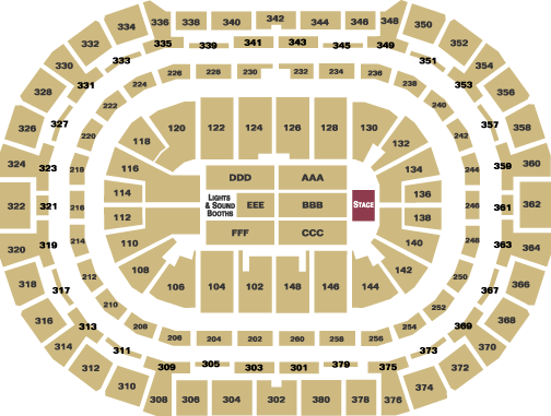 End Stage Concert Seating at The Pepsi Center